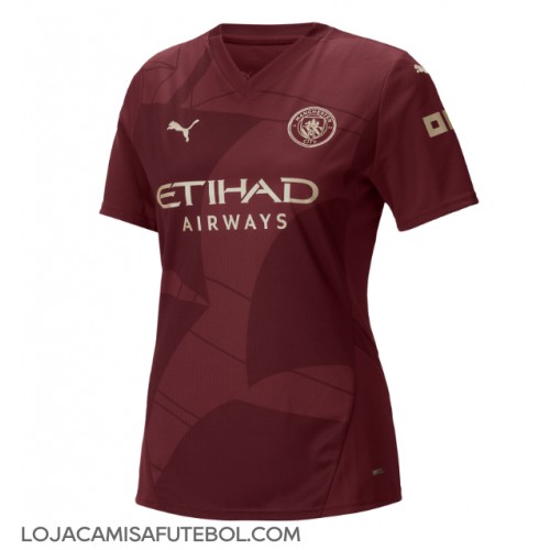 Camisa de Futebol Manchester City Equipamento Alternativo Mulheres 2024-25 Manga Curta